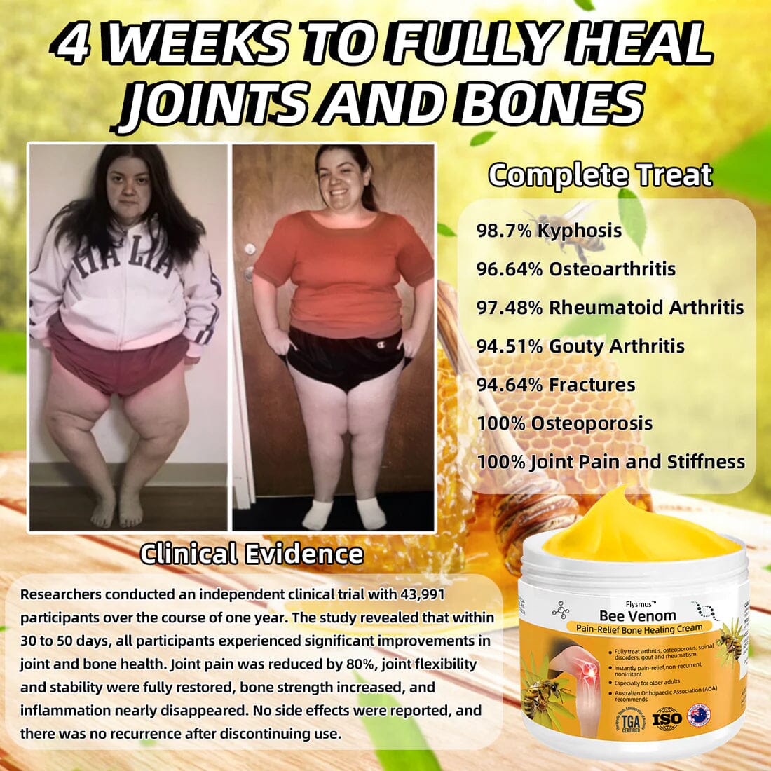 Flysmus™ Bee Venom Pain-Relief Bone Healing Cream(Specially for older adults & AOA recommends)🏆🐝
